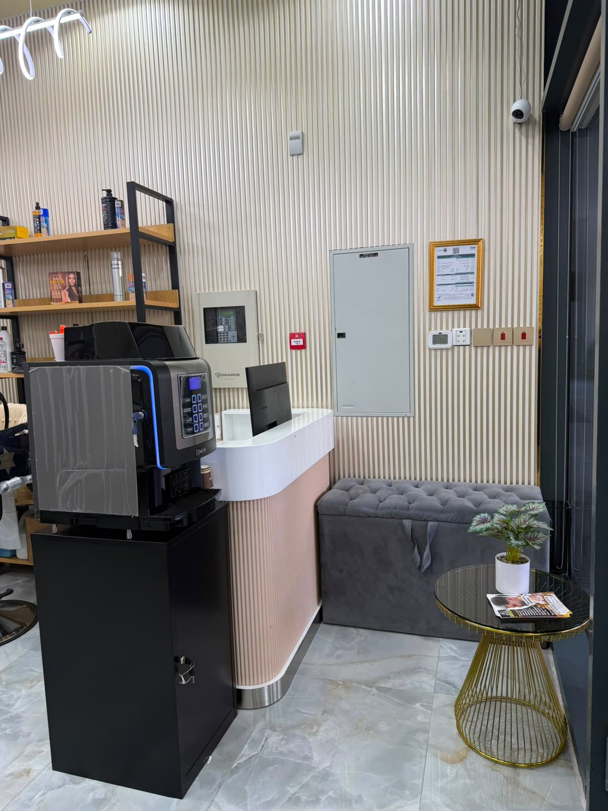 Barber station interior at Pro Look Gents Salon, Business Bay Dubai
